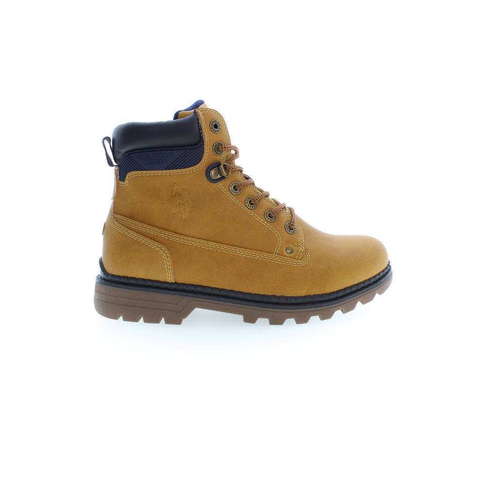 Beige Polyester Men Boot U.S. POLO ASSN.