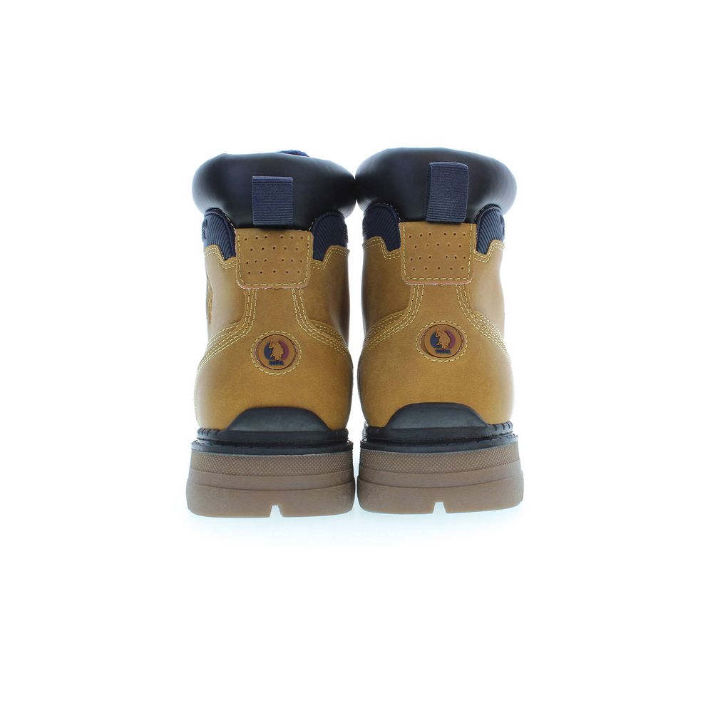 Beige Polyester Men Boot U.S. POLO ASSN.