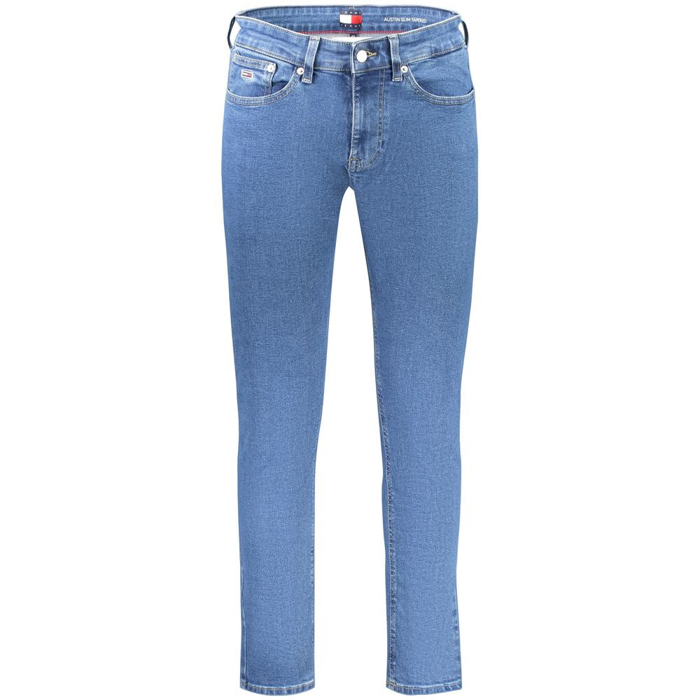 Blue Cotton Men Slim Tapered Jean Tommy Hilfiger