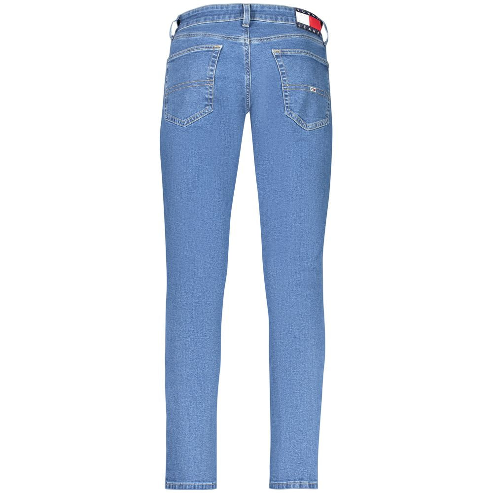 Blue Cotton Men Slim Tapered Jean Tommy Hilfiger