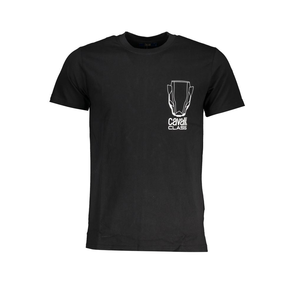 Black Cotton T-Shirt Cavalli Class