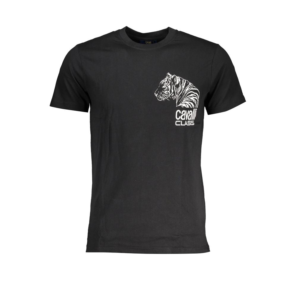 Black Cotton T-Shirt Cavalli Class