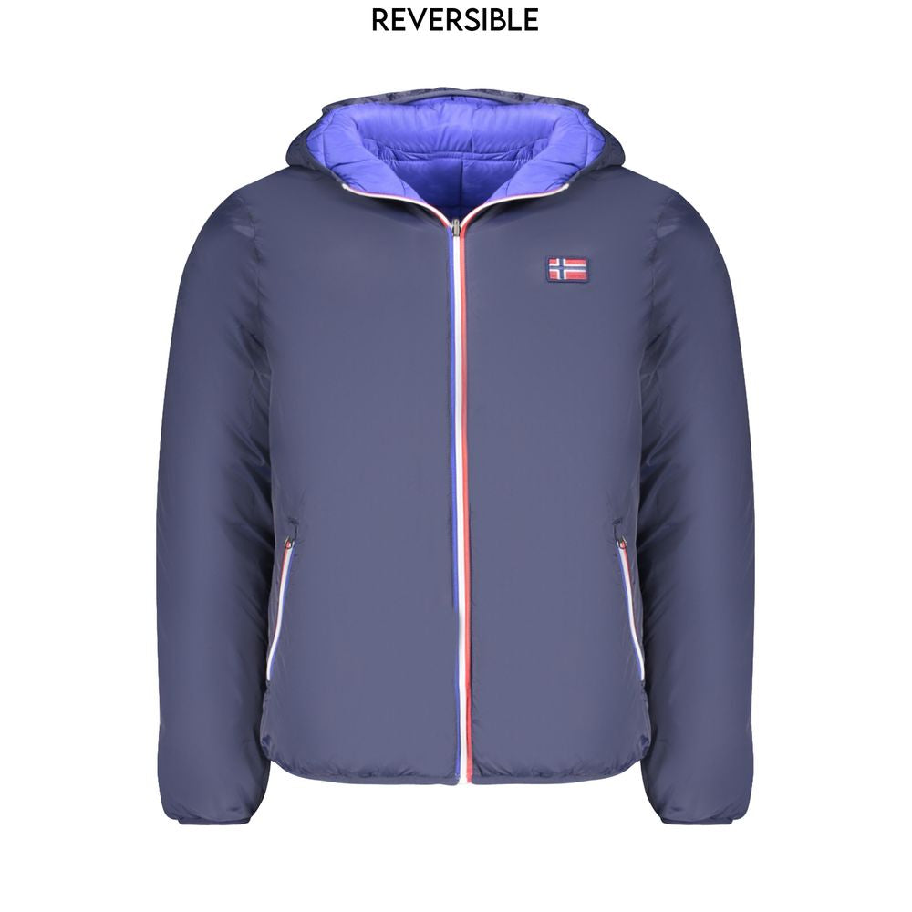 Blue Polyamide Men Jacket Norway 1963