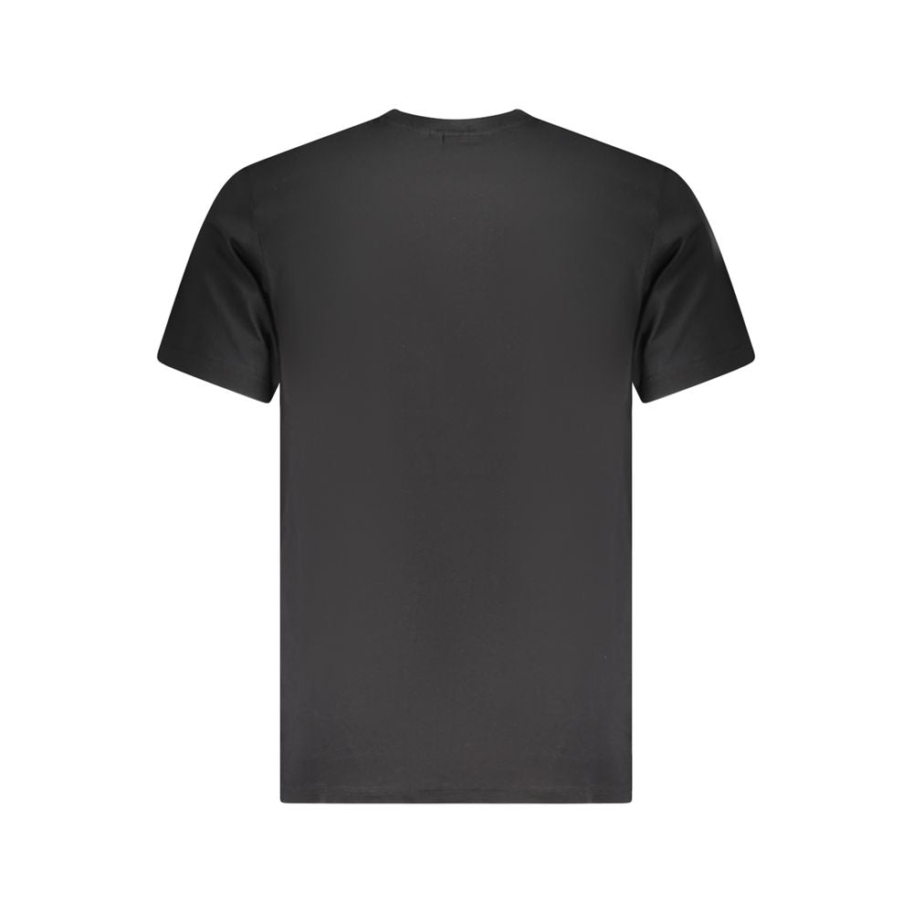 Black Cotton Men T-Shirt Fila