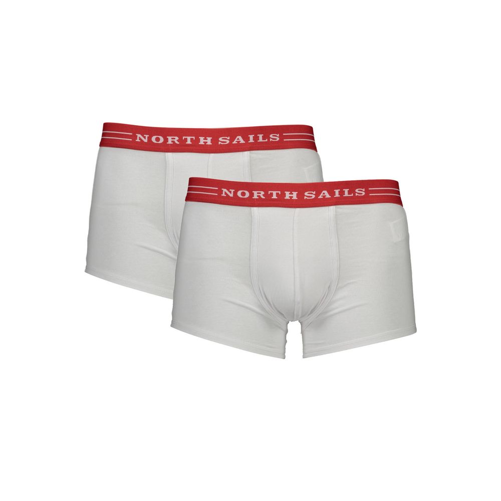 White Cotton Men Boxer North Sails