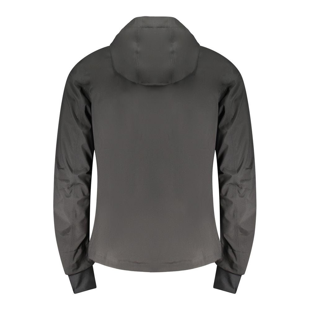Black Polyester Men Jacket K-WAY