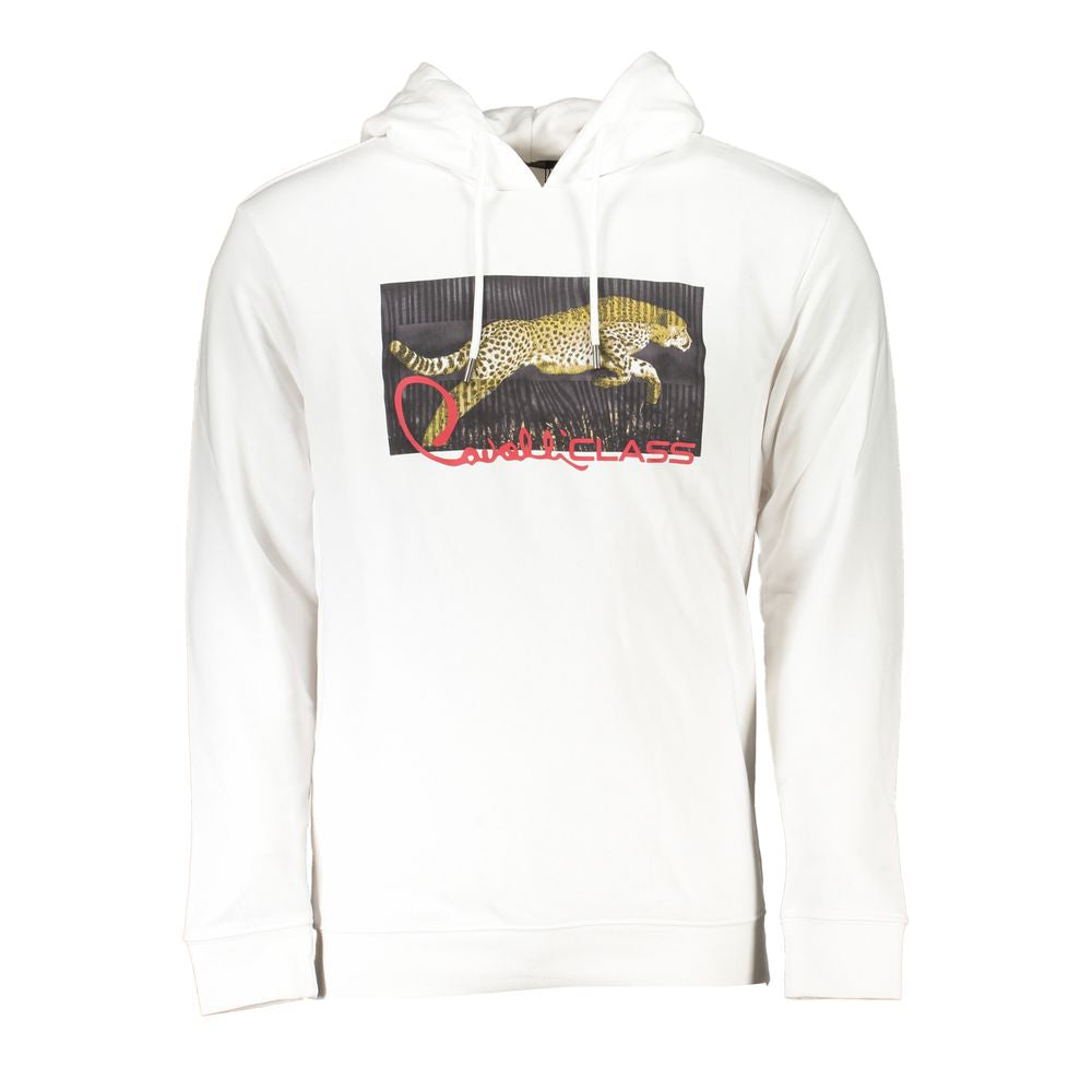 White Cotton Men Sweater Cavalli Class