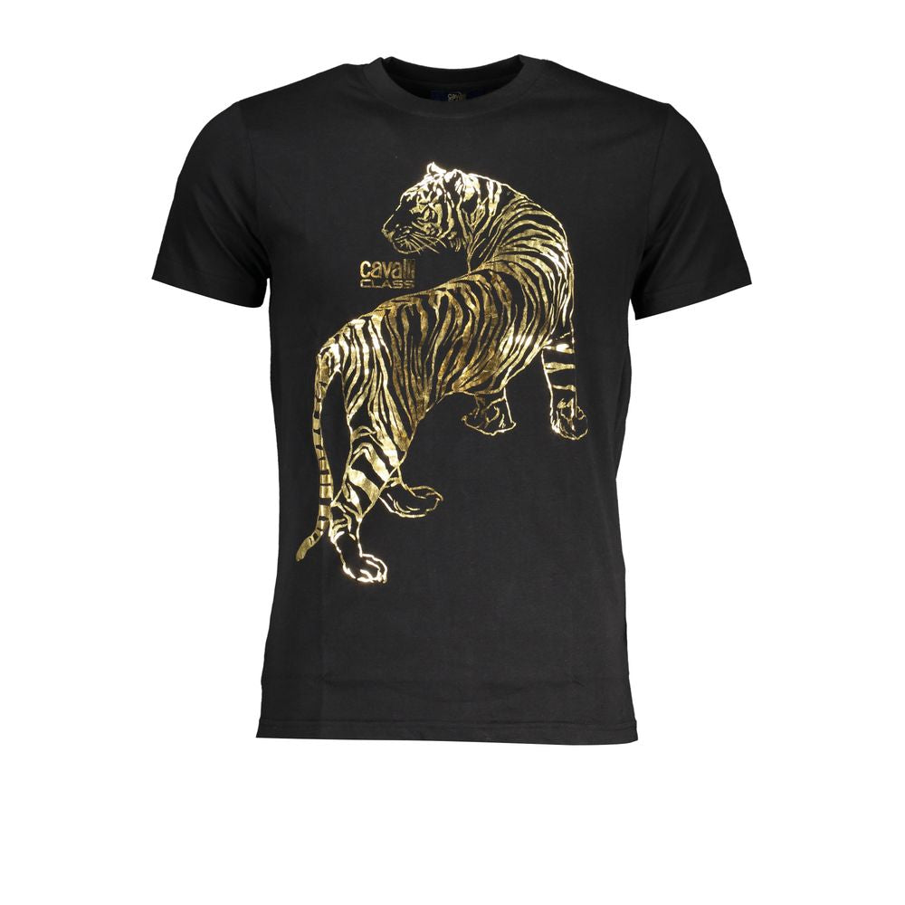 Black Cotton T-Shirt Cavalli Class