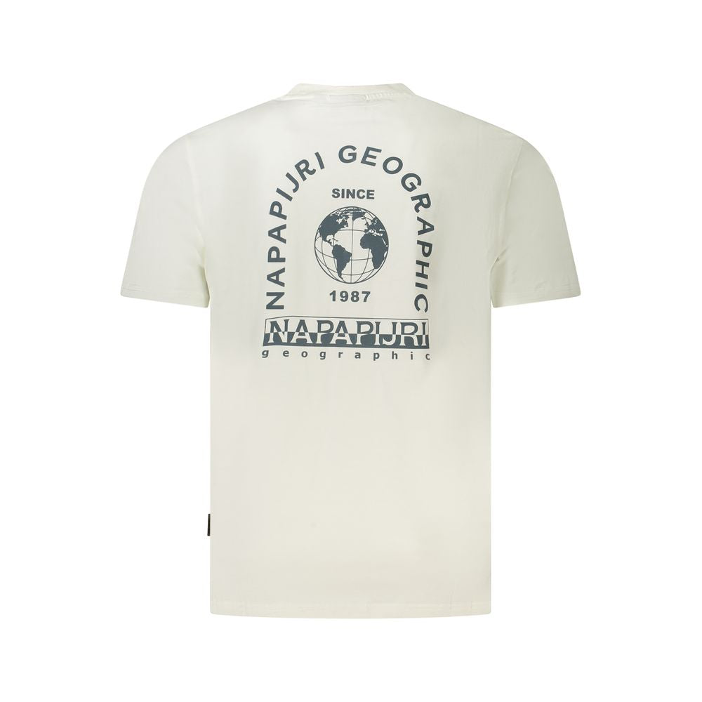 White Cotton Men T-Shirt Napapijri