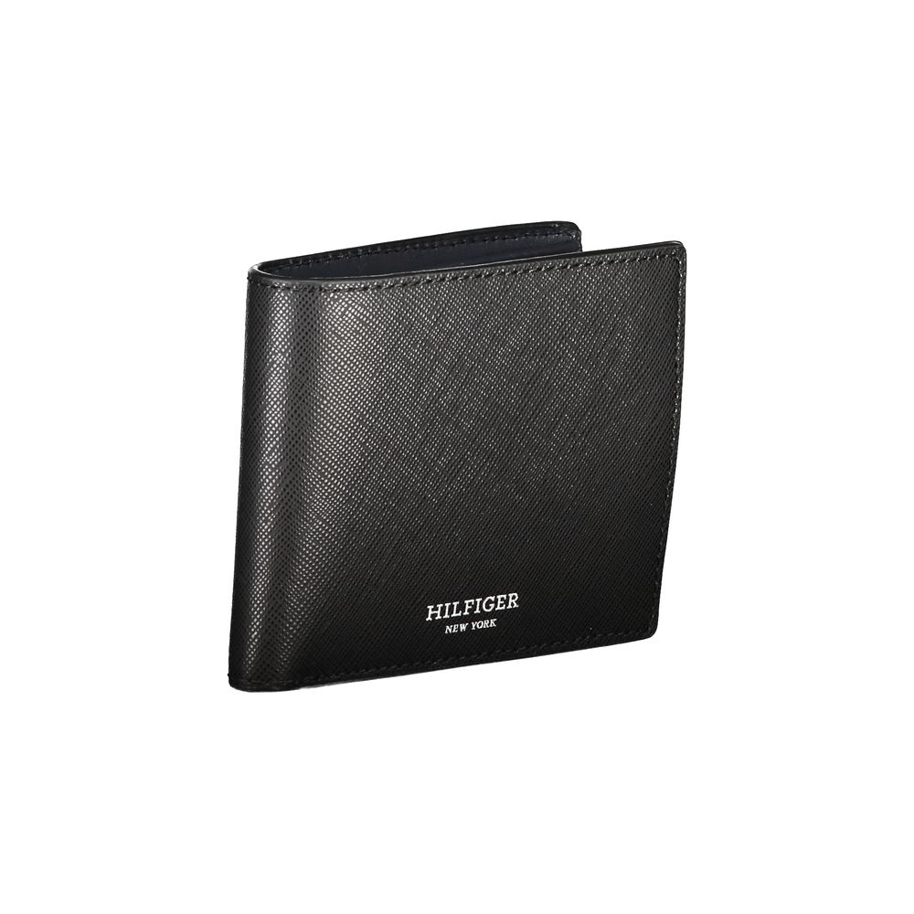 Black Leather Wallet Tommy Hilfiger