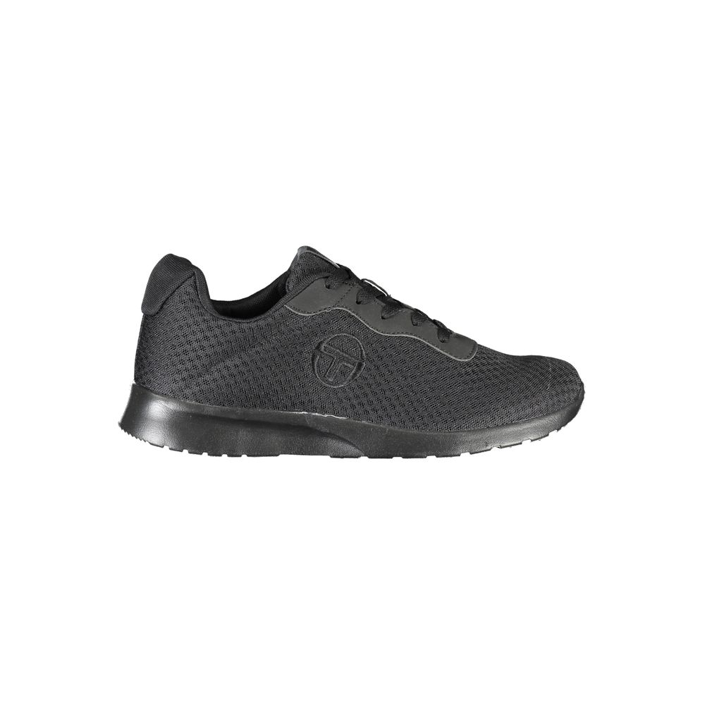Sleek Black Sneakers with Embroidered Detail Sergio Tacchini
