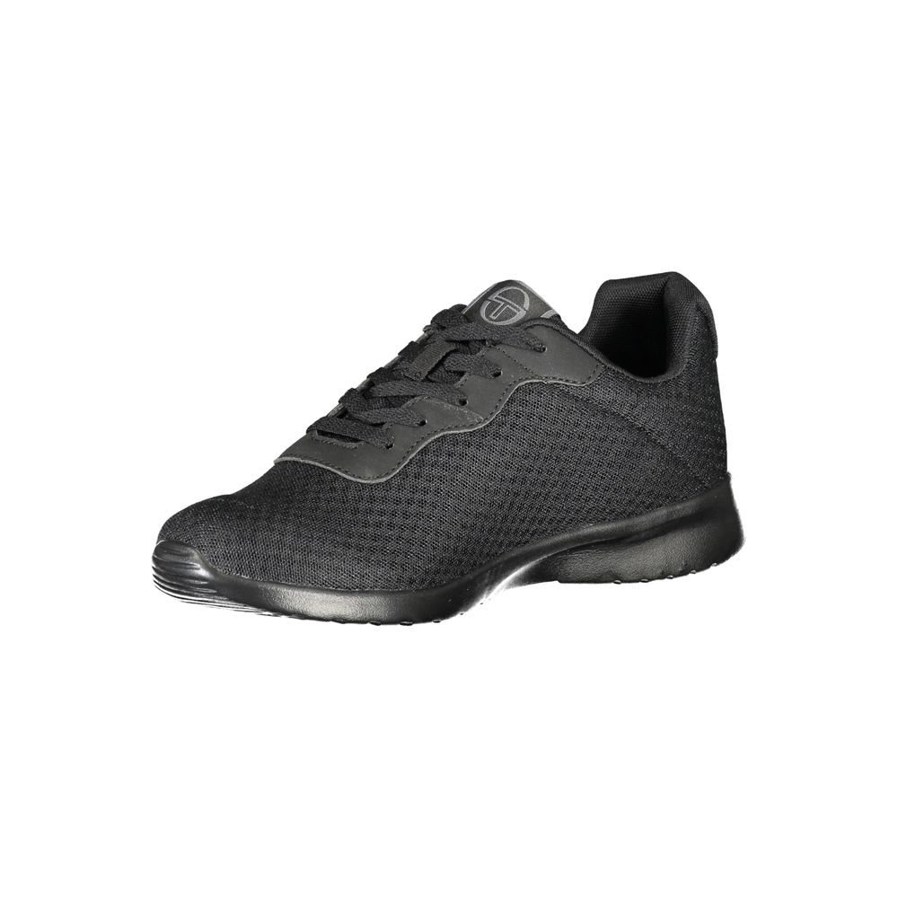 Sleek Black Sneakers with Embroidered Detail Sergio Tacchini
