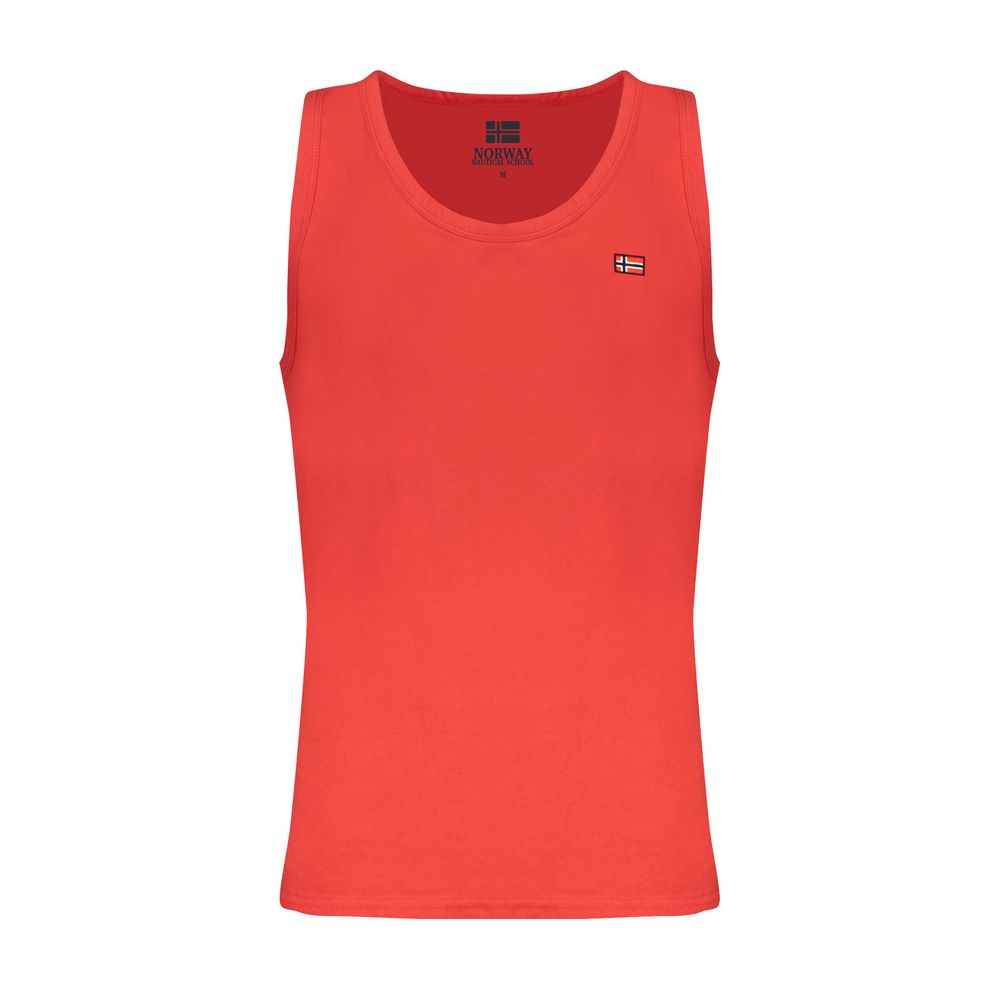 Red Cotton Men Tank Top Norway 1963