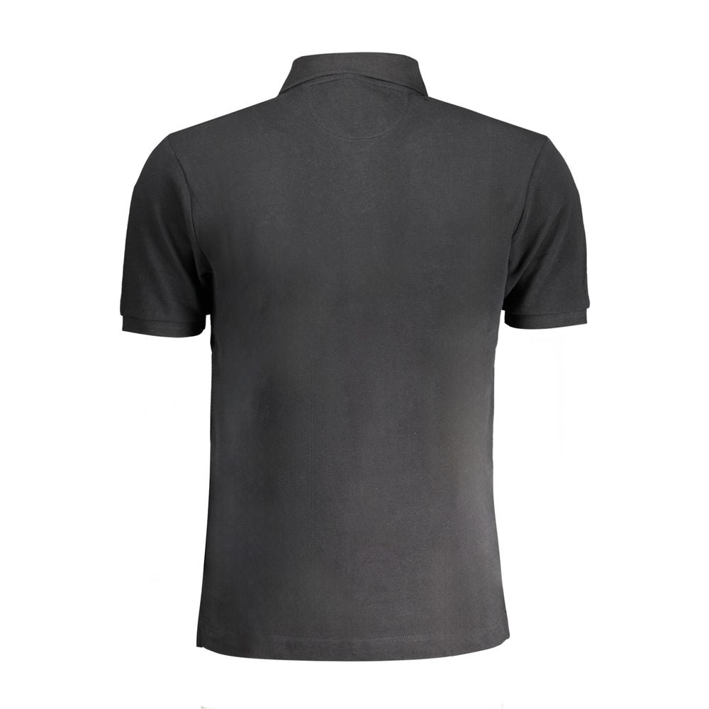 Black Cotton Polo Shirt La Martina