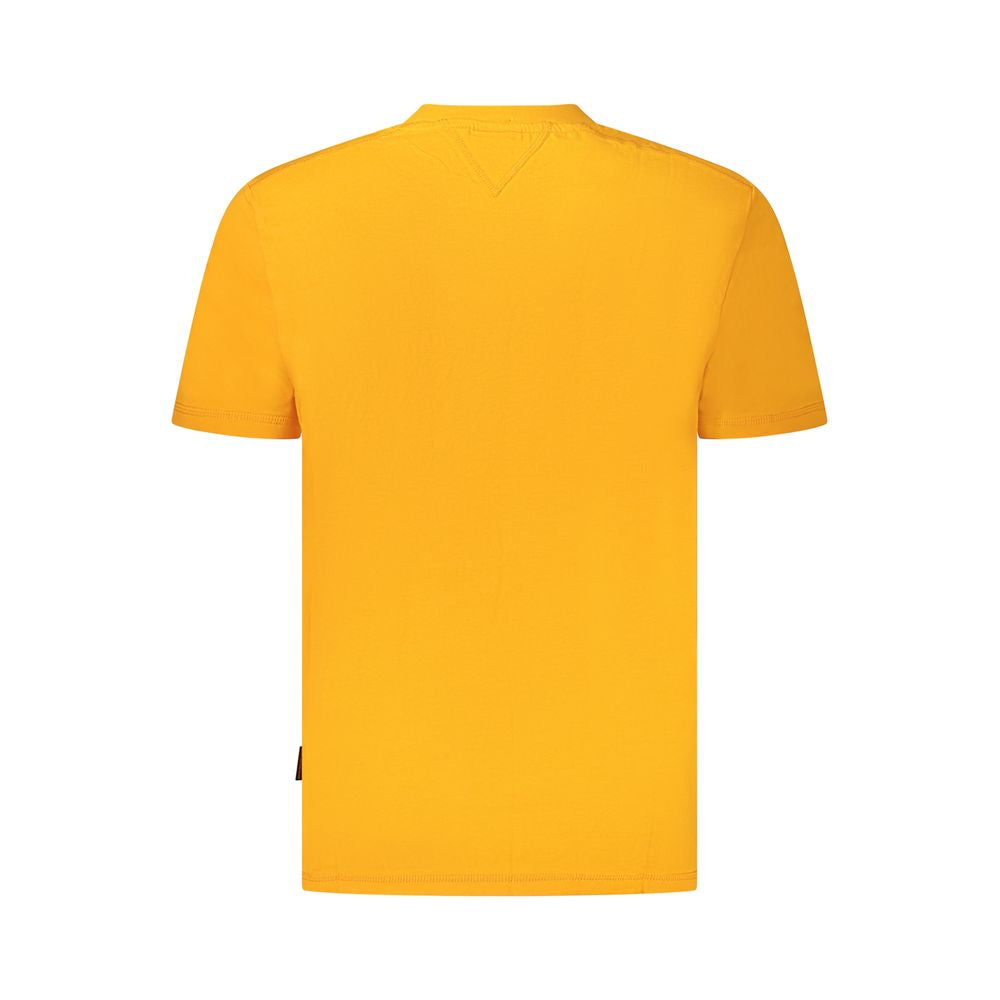 Orange Cotton Men T-Shirt Napapijri