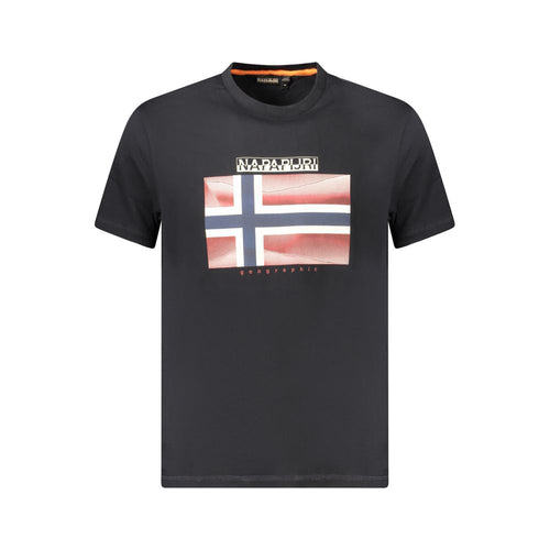 Black Cotton Men T-Shirt Napapijri
