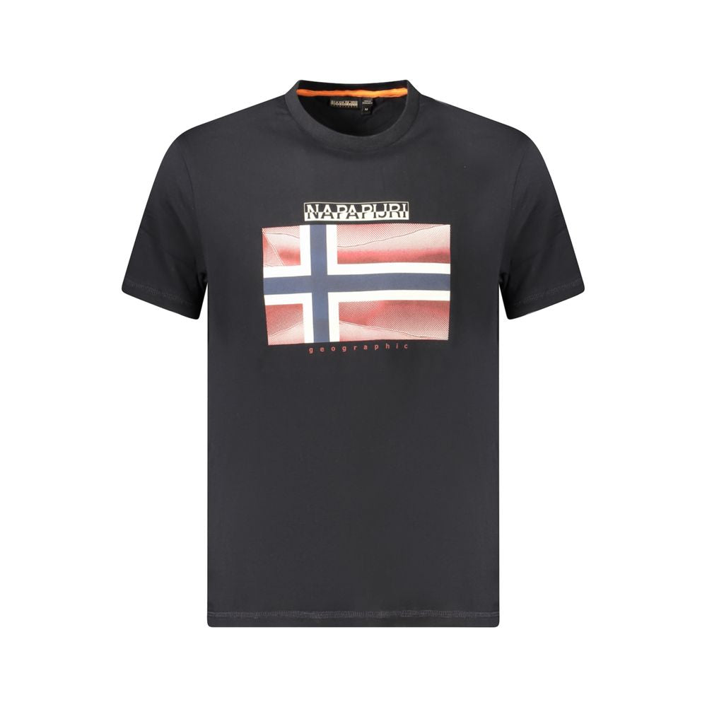 Black Cotton Men T-Shirt Napapijri