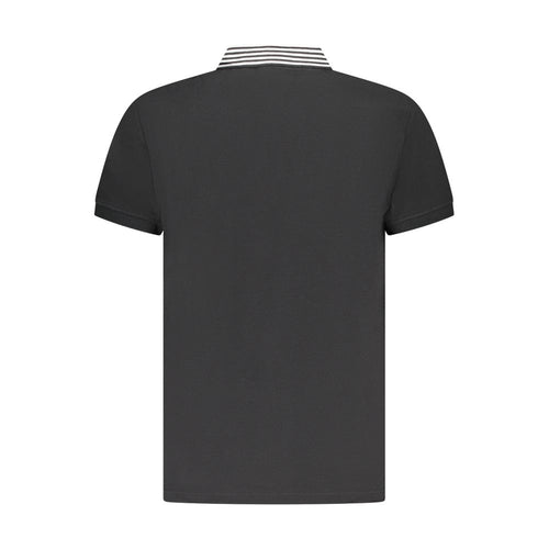 Black Cotton Men Polo Shirt Cavalli Class