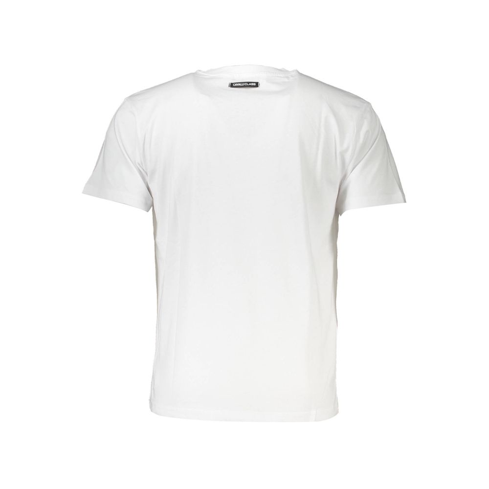 White Cotton Men T-Shirt Cavalli Class