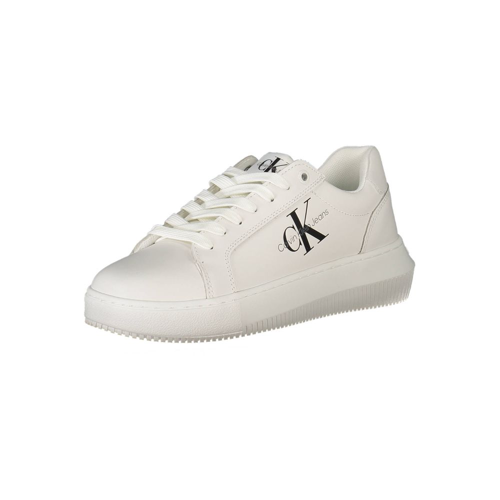 White Polyester Women Sneaker Calvin Klein