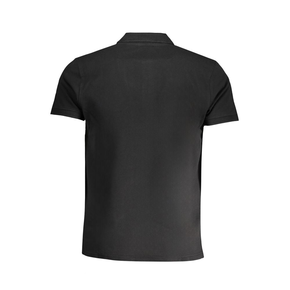 Black Cotton Polo Shirt Cavalli Class