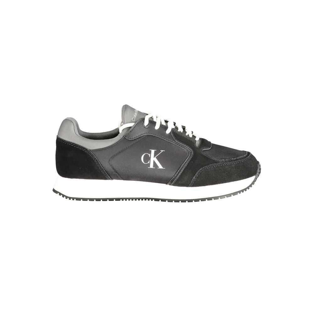 Black Leather Men Sneaker Calvin Klein