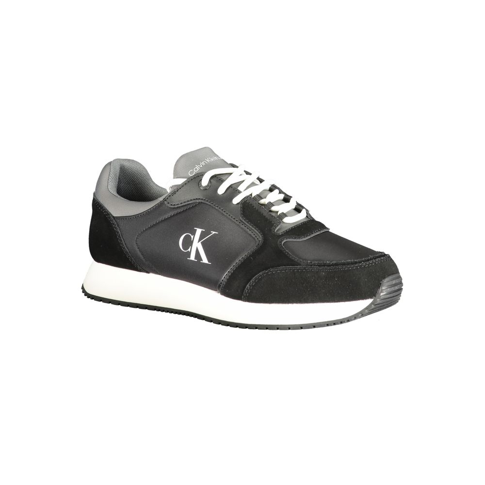 Black Leather Men Sneaker Calvin Klein