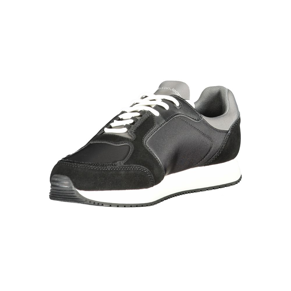 Black Leather Men Sneaker Calvin Klein