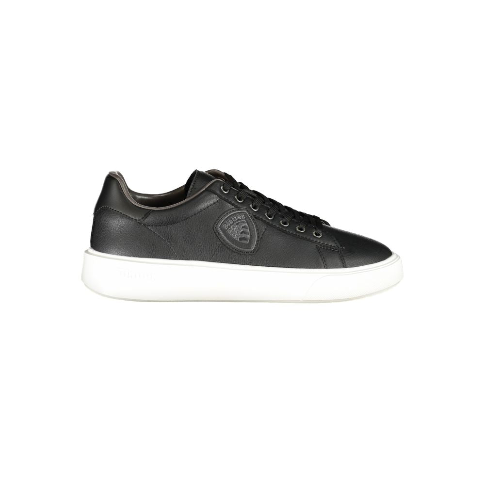 Black Leather Men Sneaker Blauer