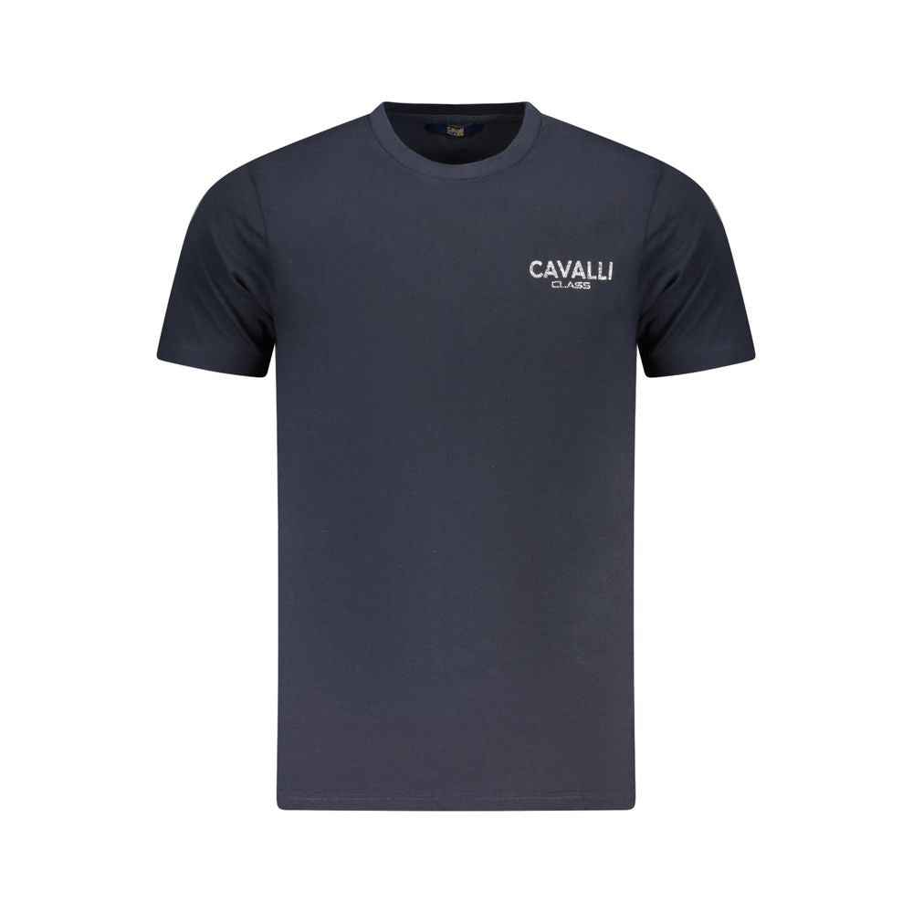 Blue Cotton Men T-Shirt Cavalli Class