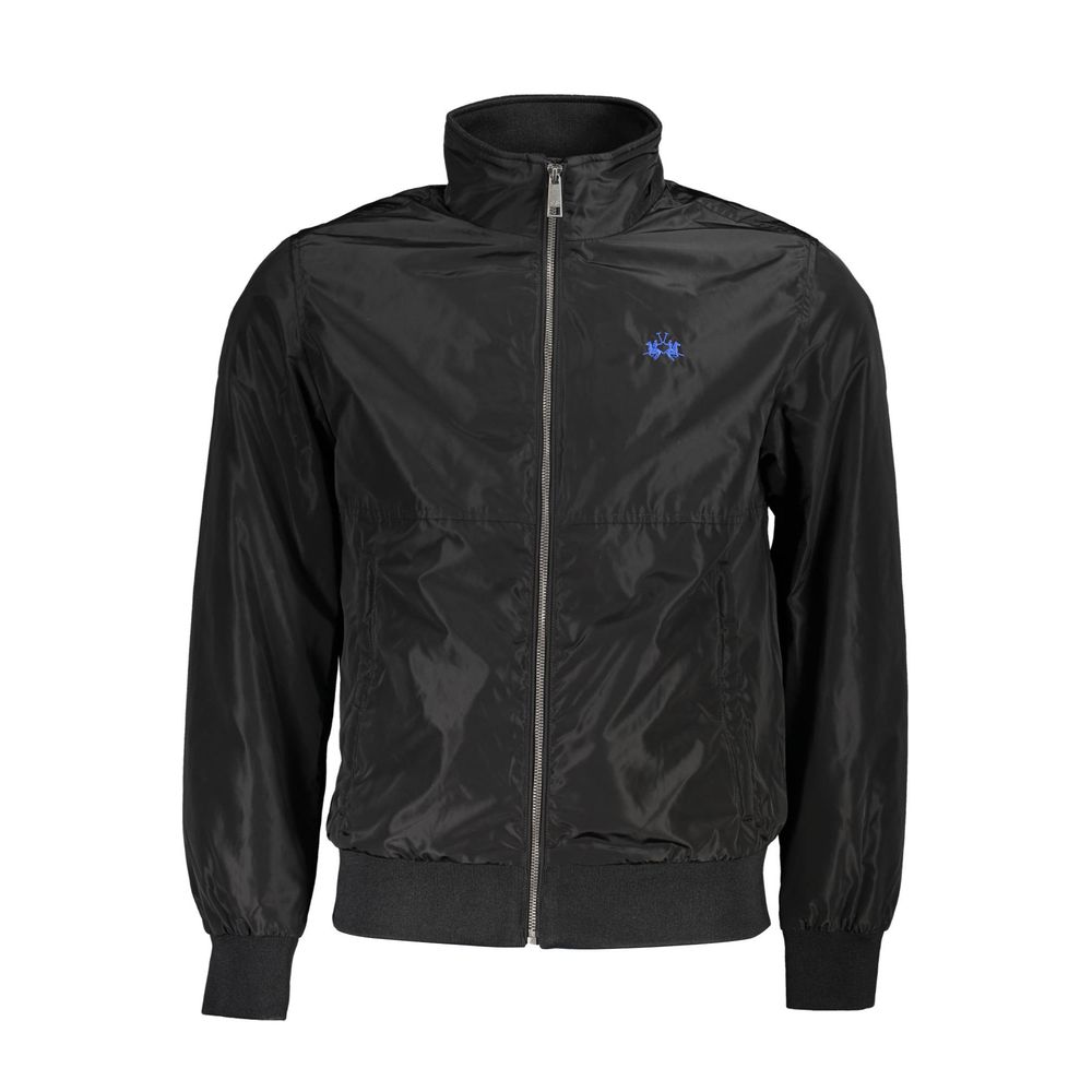 Black Polyester Men Jacket La Martina
