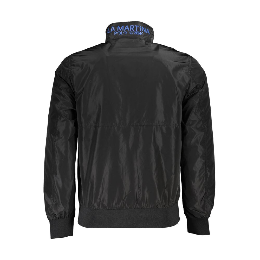Black Polyester Men Jacket La Martina