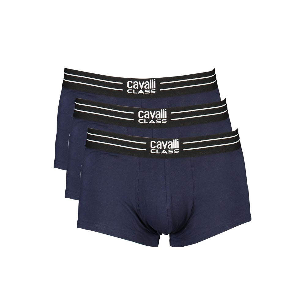 Blue Cotton Underwear Cavalli Class