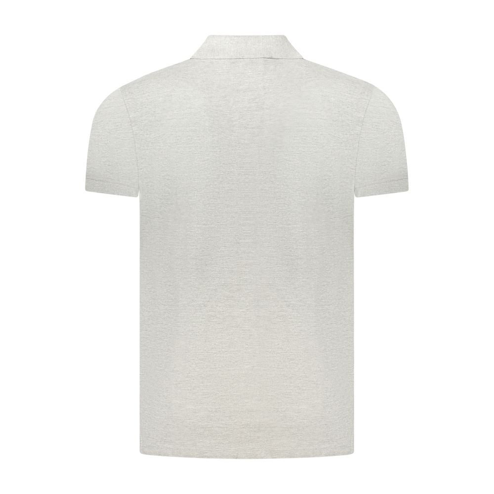 Gray Cotton Polo Shirt Cavalli Class