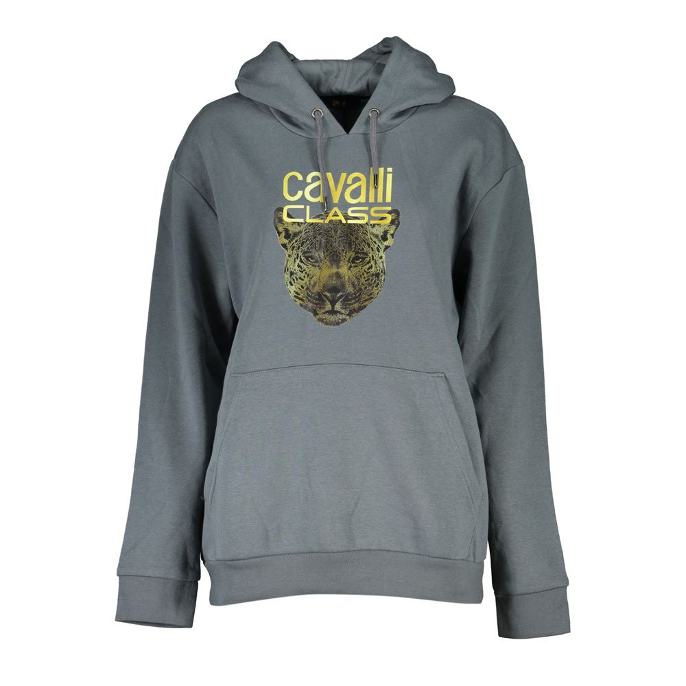 Gray Cotton Women Sweater Cavalli Class