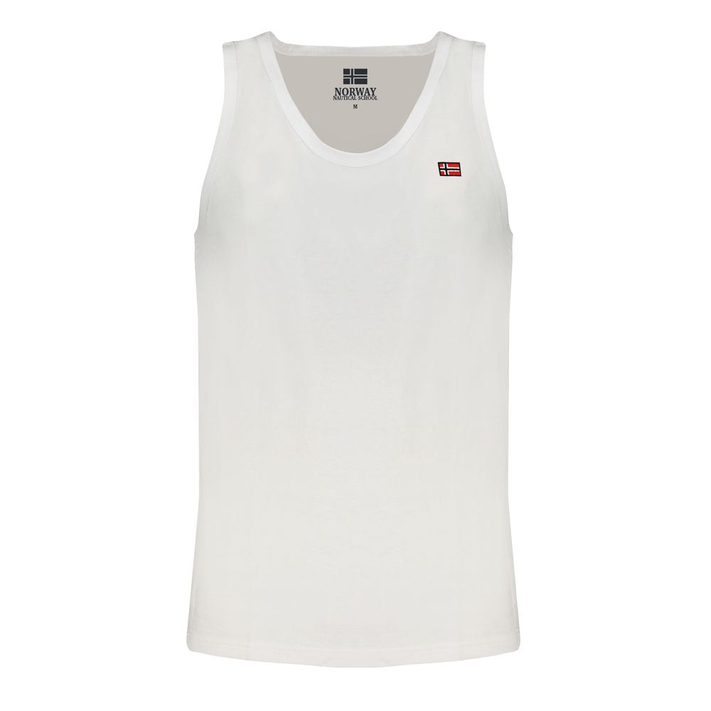 White Cotton Men's Tank Top Norway 1963