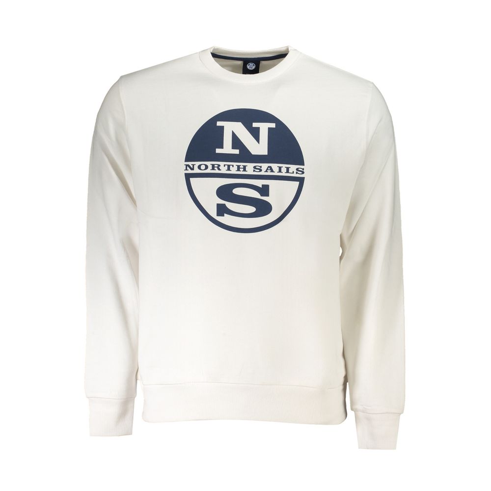 White Cotton Men Sweater North Sails