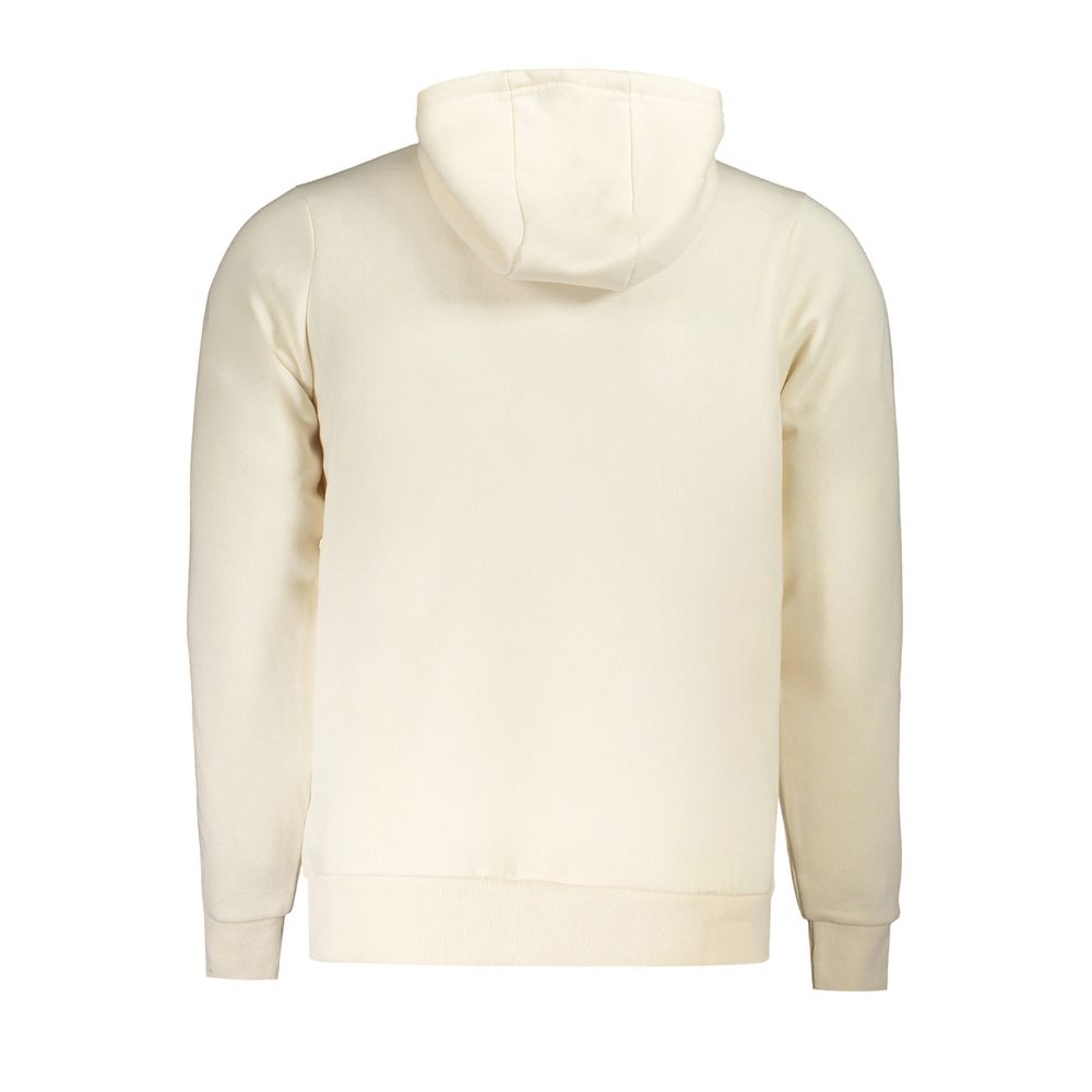White Cotton Men Sweater with Hood and Pockets Norway 1963