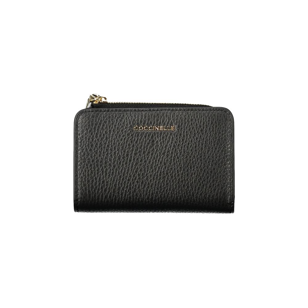 Black Leather Women Wallet Coccinelle
