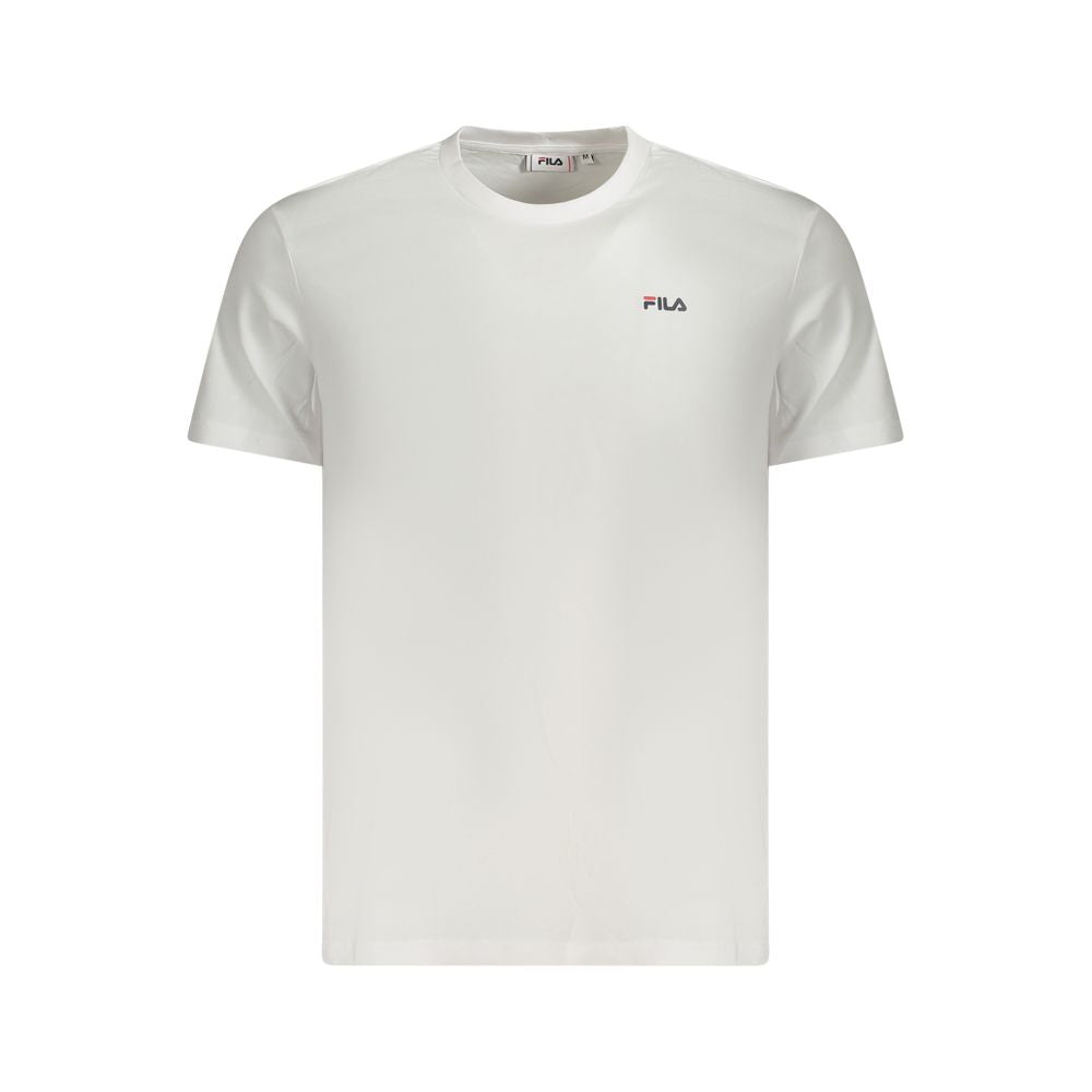White Cotton Men T-Shirt Fila