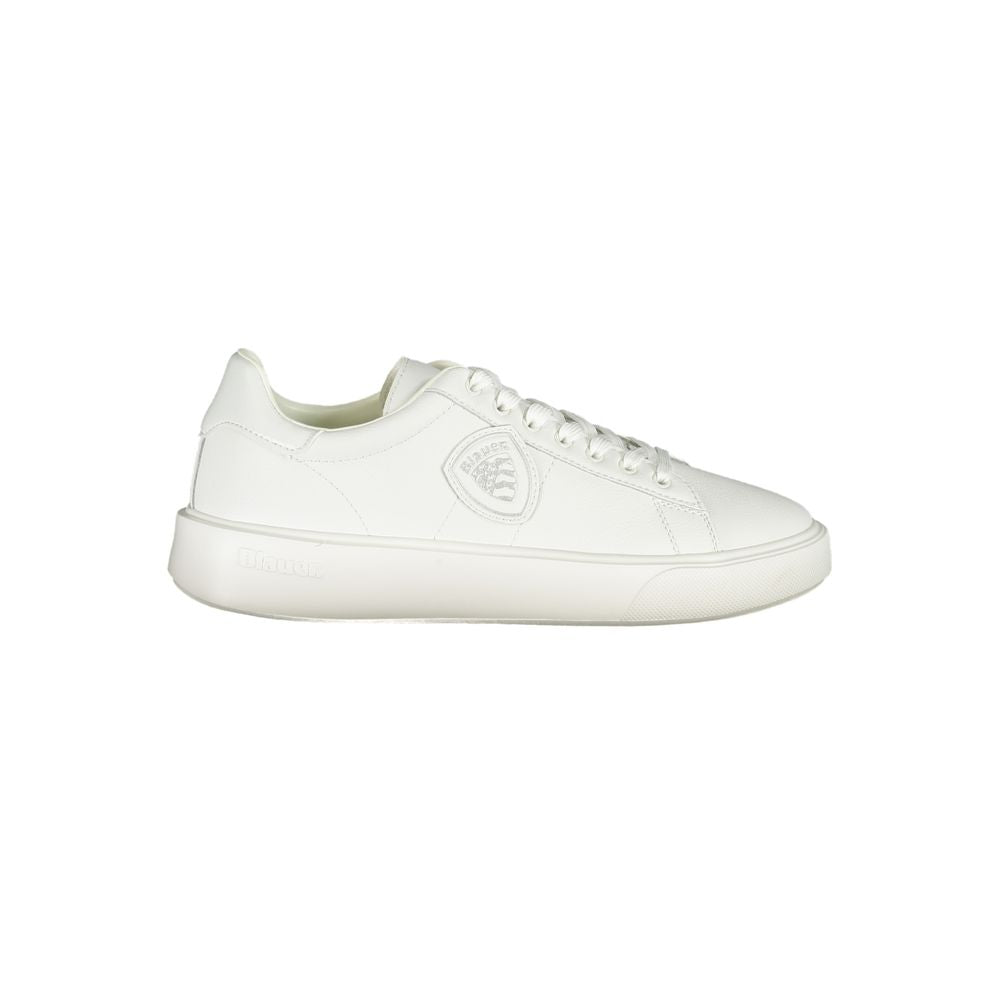 White Leather Men Sneaker Blauer