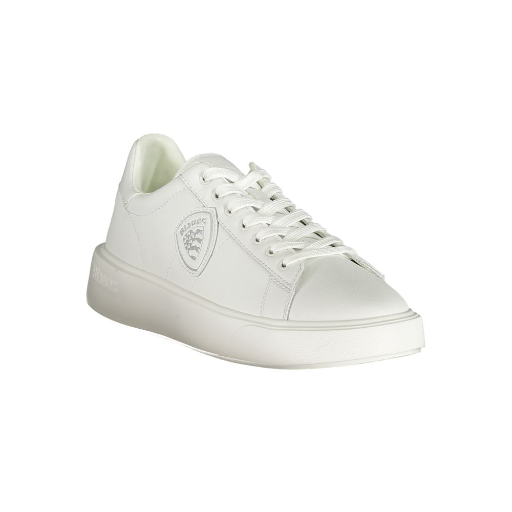 White Leather Men Sneaker Blauer