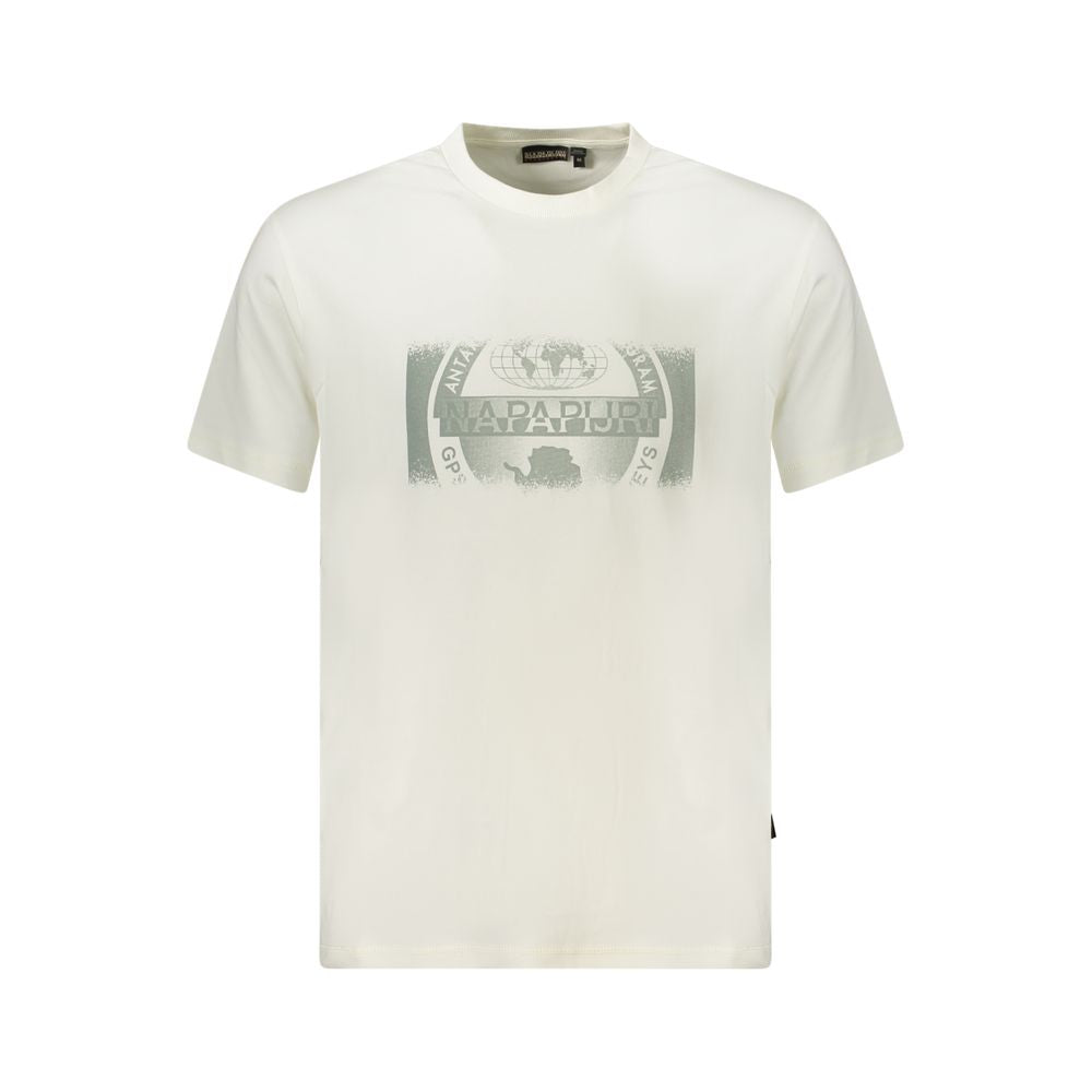 White Cotton Men T-Shirt Napapijri