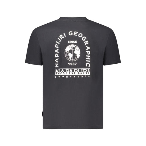 Black Cotton Men T-Shirt Napapijri