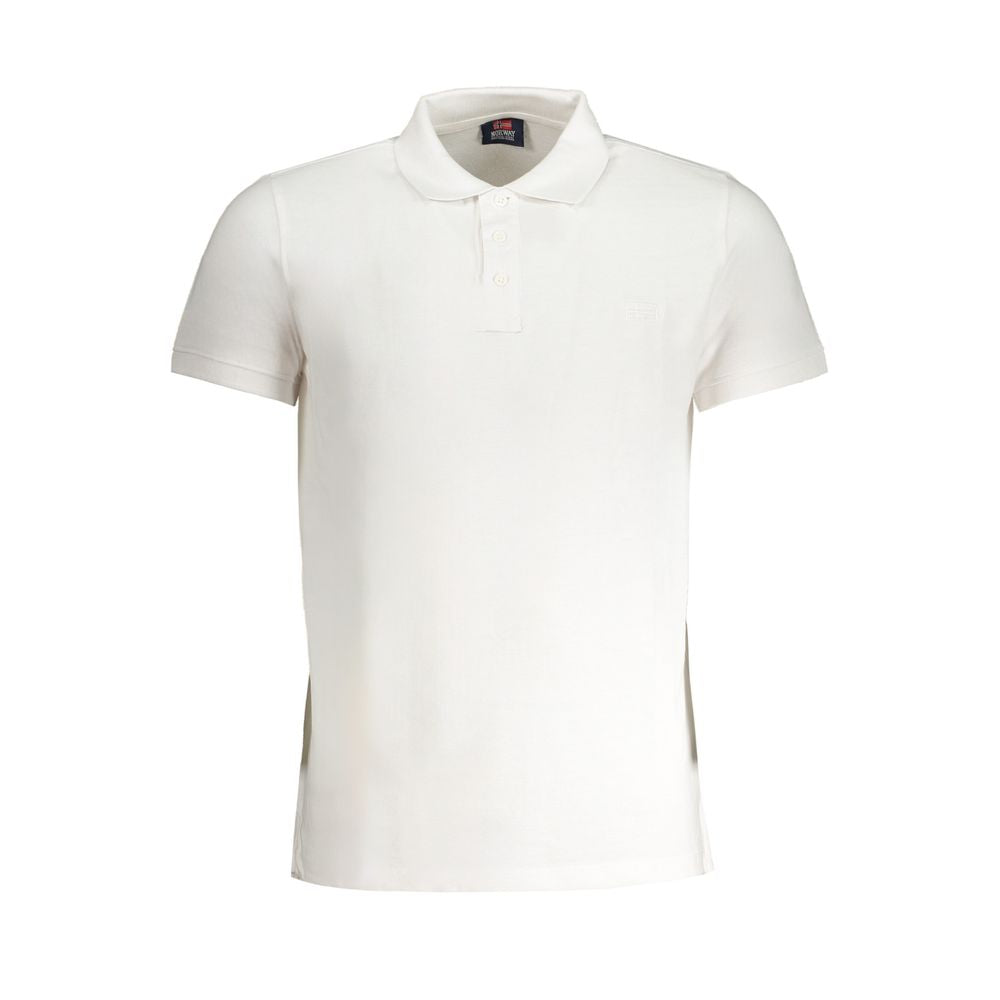 White Cotton Polo Shirt Norway 1963