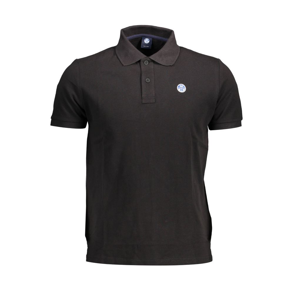 Black Cotton Men Polo Shirt North Sails