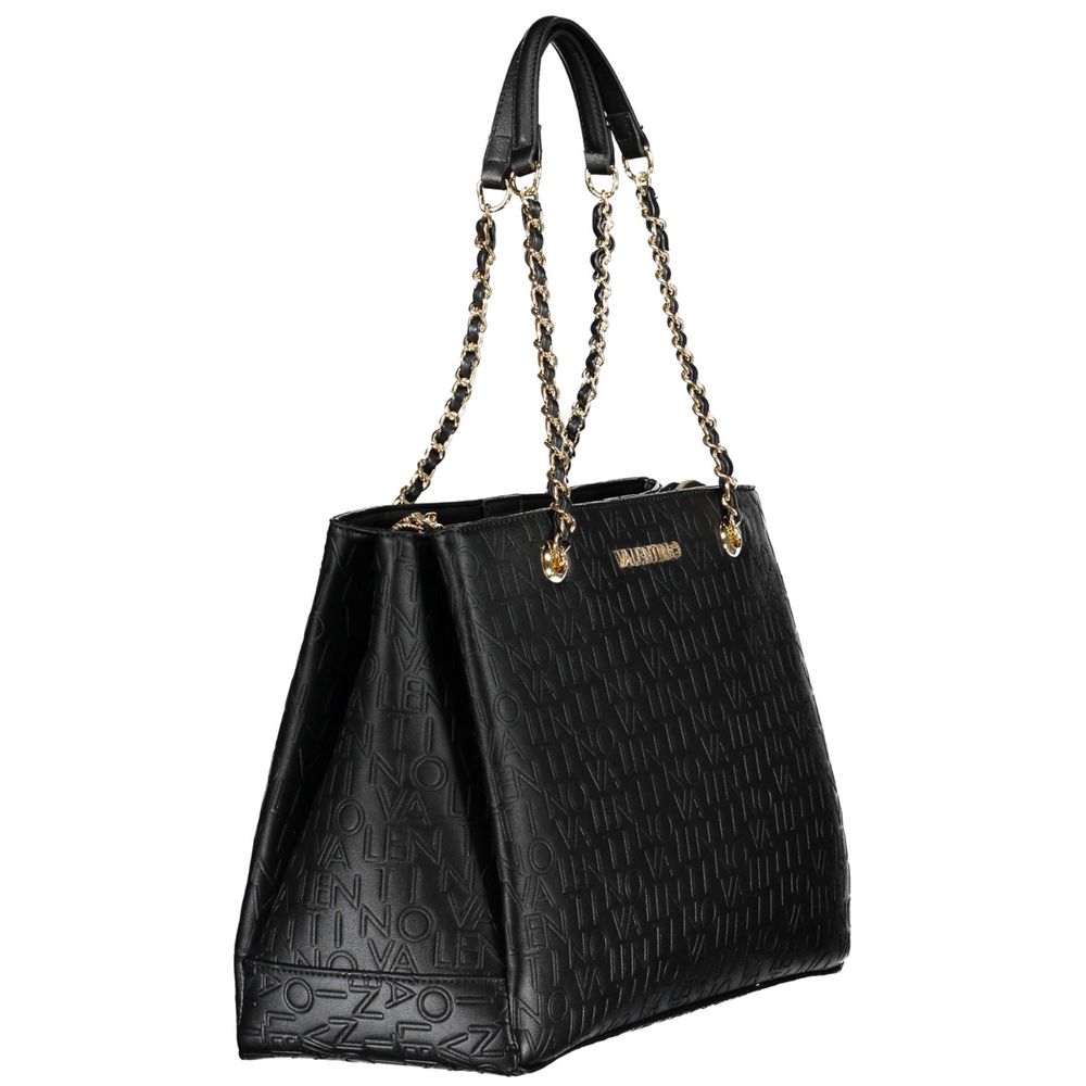 Black Polyethylene Women Handbag Mario Valentino