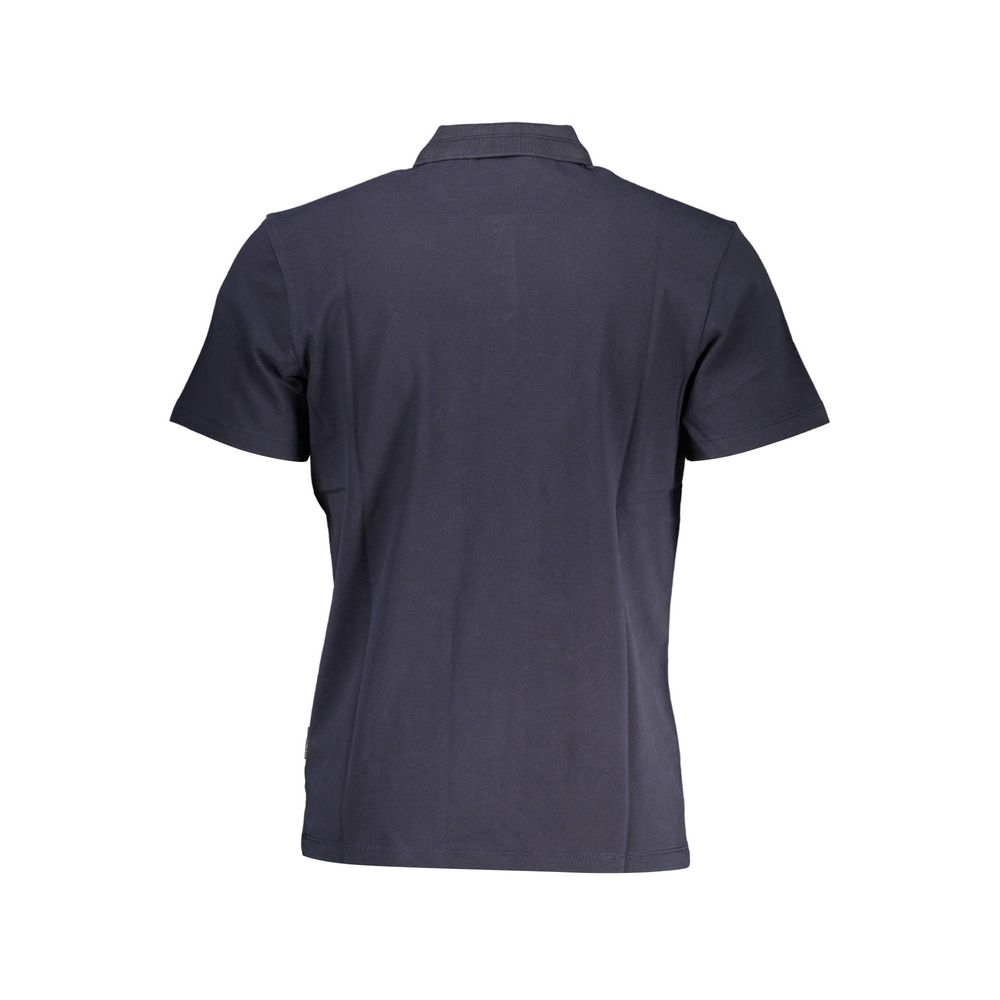 Blue Cotton Men Polo Shirt Napapijri