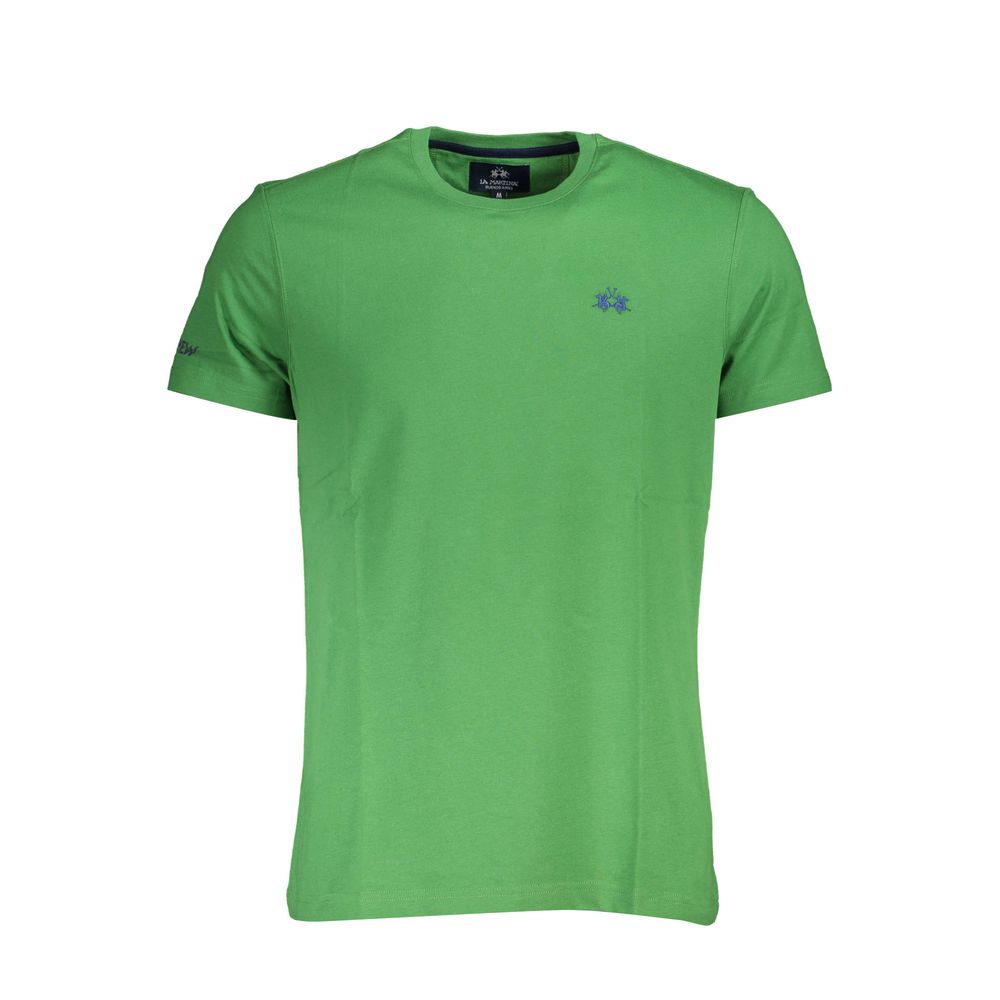 Green Cotton Men T-Shirt La Martina