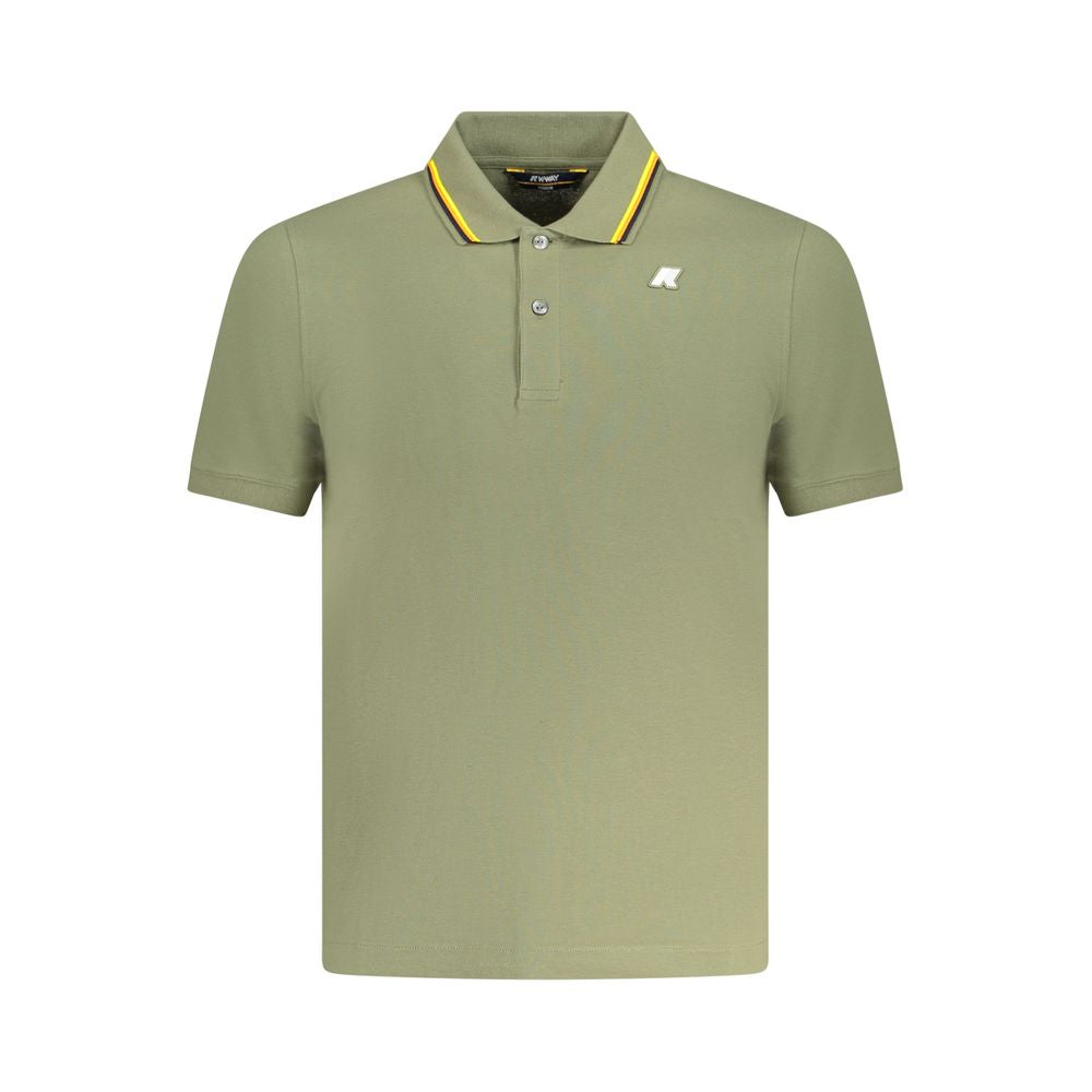 Green Cotton Polo Shirt K-WAY